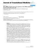 báo cáo hóa học:"  MicroRNA and gene expression patterns in the differentiation of human embryonic stem cells"