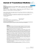báo cáo hóa học:"  CTLA4 blockade increases Th17 cells in patients with metastatic melanoma"