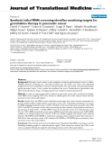 báo cáo hóa học:"  Synthetic lethal RNAi screening identifies sensitizing targets for gemcitabine therapy in pancreatic cancer"