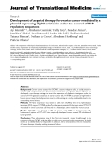 báo cáo hóa học:" Development of targeted therapy for ovarian cancer mediated by a plasmid expressing diphtheria toxin under the control of H19 regulatory sequences"