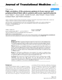 báo cáo hóa học:"  High correlation of the proteome patterns in bone marrow and peripheral blood blast cells in patients with acute myeloid leukemia"