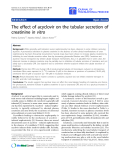 Báo cáo hóa học: " The effect of acyclovir on the tubular secretion of creatinine in vitro"