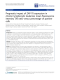 Báo cáo hóa học: " Prognostic impact of ZAP-70 expression in chronic lymphocytic leukemia: mean fluorescence intensity T/B ratio versus percentage of positive cells"