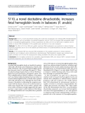 Báo cáo hóa học: " S110, a novel decitabine dinucleotide, increases fetal hemoglobin levels in baboons (P. anubis)"