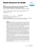 báo cáo sinh học:" Human resource management in the Georgian National Immunization Program: a baseline assessment"