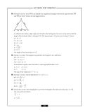 – ACT MATH TEST PRACTICE –

74. Choice f is correct. Since YW is an altitude in an equilateral