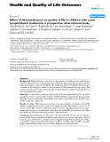 báo cáo hóa học: " Effect of dexamethasone on quality of life in children with acute lymphoblastic leukaemia: a prospective observational study"