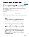 báo cáo hóa học: "  A psychometric evaluation of the PedsQL™ Family Impact Module in parents of children with sickle cell disease"