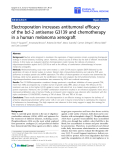 Báo cáo sinh học: "Electroporation increases antitumoral efficacy of the bcl-2 antisense G3139 and chemotherapy in a human melanoma xenograft"