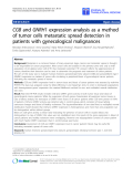 Báo cáo sinh học: "CGB and GNRH1 expression analysis as a method of tumor cells metastatic spread detection in patients with gynecological malignances"