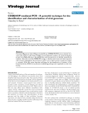 Báo cáo sinh học: " CODEHOP-mediated PCR – A powerful technique for the identification and characterization of viral genomes"