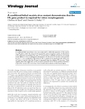 Báo cáo sinh học: "  A conditional-lethal vaccinia virus mutant demonstrates that the I7L gene product is required for virion morphogenesis"