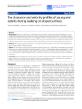 báo cáo hóa học: "Toe clearance and velocity profiles of young and elderly during walking on sloped surfaces"