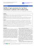 Báo cáo hóa học: " Validity of gait parameters for hip flexor contracture in patients with cerebral palsy"