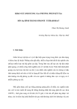 Báo cáo nghiên cứu khoa học " KHảO SÁT ảNH HƯởNG CủA PHƯƠNG PHÁP KếT TủA  ĐếN Sự HÌNH THÀNH STRONTI TETRABORAT "