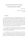 Báo cáo nghiên cứu khoa học " HIỆU QUẢ KINH TẾ NUÔI TÔM Ở VÙNG ĐẦM PHÁ HUYỆN QUẢNG ĐIỀN, THỪA THIÊN HUẾ  "