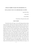 Báo cáo nghiên cứu khoa học " KẾT QUẢ NGHIÊN CỨU KHẢ NĂNG SINH TRƯỞNG CỦA CON LAI (NGAN X VỊT) VÀ CÁC DÒNG BỐ, MẸ CỦA CHÚNG  "