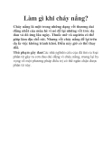 Làm gì khi cháy nắng?