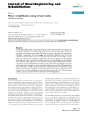 báo cáo hóa học: " Motor rehabilitation using virtual reality"
