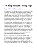 “Chống chỉ định” trong yoga