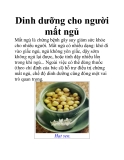 Dinh dưỡng cho người mất ngủ