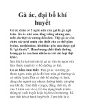 Gà ác, đại bổ khí huyết