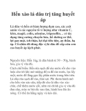 Hến xào lá dâu trị tăng huyết áp