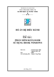 Đồ án hệ điều hành: Phần mềm keylog sử dụng Hook windows