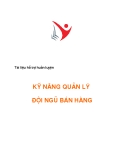 kỹ năng quản lý đội ngũ bán hàng