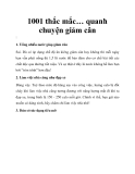 1001 thắc mắc… quanh chuyện giảm cân