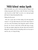 Môi khoẻ mùa lạnh