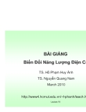 Bài giảng  lý thuyết biến đổi năng lượng điện cơ