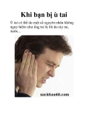 Khi bạn bị ù tai