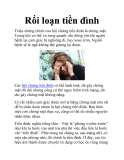 Rối loạn tiền đình