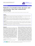 báo cáo hóa học: "  Reduction of neutrophil activity decreases early microvascular injury after subarachnoid haemorrhage"