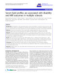 báo cáo hóa học: " Serum lipid profiles are associated with disability and MRI outcomes in multiple sclerosis"