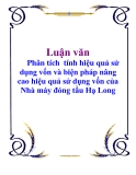 Luận văn: Phân tích  tính hiệu quả sử dụng vốn và biện pháp nâng cao hiệu quả sử dụng vốn của Nhà máy đóng tầu Hạ Long