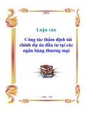 Luận văn: Công tác thẩm định tài chính dự án đầu tư tại các ngân hàng thương mại