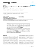 Báo cáo hóa học: "  Vaccinia virus replication is not affected by APOBEC3 family members"