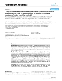 Báo cáo hóa học: " Thiol-reactive reagents inhibits intracellular trafficking of human papillomavirus type 16 pseudovirions by binding to cysteine residues of major capsid protein L1"