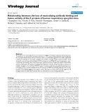 Báo cáo hóa học: "  Relationship between the loss of neutralizing antibody binding and fusion activity of the F protein of human respiratory syncytial virus"