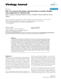 Báo cáo hóa học: "  Use of a commercial enzyme immunoassay to monitor dengue virus replication in cultured cells"
