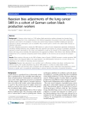 báo cáo hóa học: "  Bayesian bias adjustments of the lung cancer SMR in a cohort of German carbon black production workers"