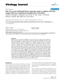 báo cáo hóa học:"  Use of a novel cell-based fusion reporter assay to explore the host range of human respiratory syncytial virus F protein"