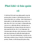 Phơi khô và bảo quản cỏ