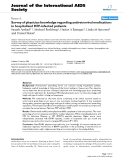 báo cáo hóa học:" Survey of physician knowledge regarding antiretroviral medications in hospitalized HIV-infected patients"