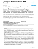 báo cáo hóa học:" Antiretroviral treatment outcomes from a nurse-driven, community-supported HIV/AIDS treatment programme in rural Lesotho: observational cohort assessment at two years"