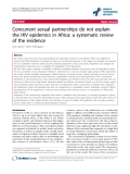 báo cáo hóa học:"  Concurrent sexual partnerships do not explain the HIV epidemics in Africa: a systematic review of the evidence"