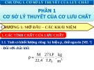  Bài giảng các quá trình cơ học - Chương 1 : Cơ sở lý thuyết của lưu chất