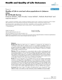 Health and Quality of Life Outcomes BioMed Central  Research  Open Access  Quality of Life in rural
